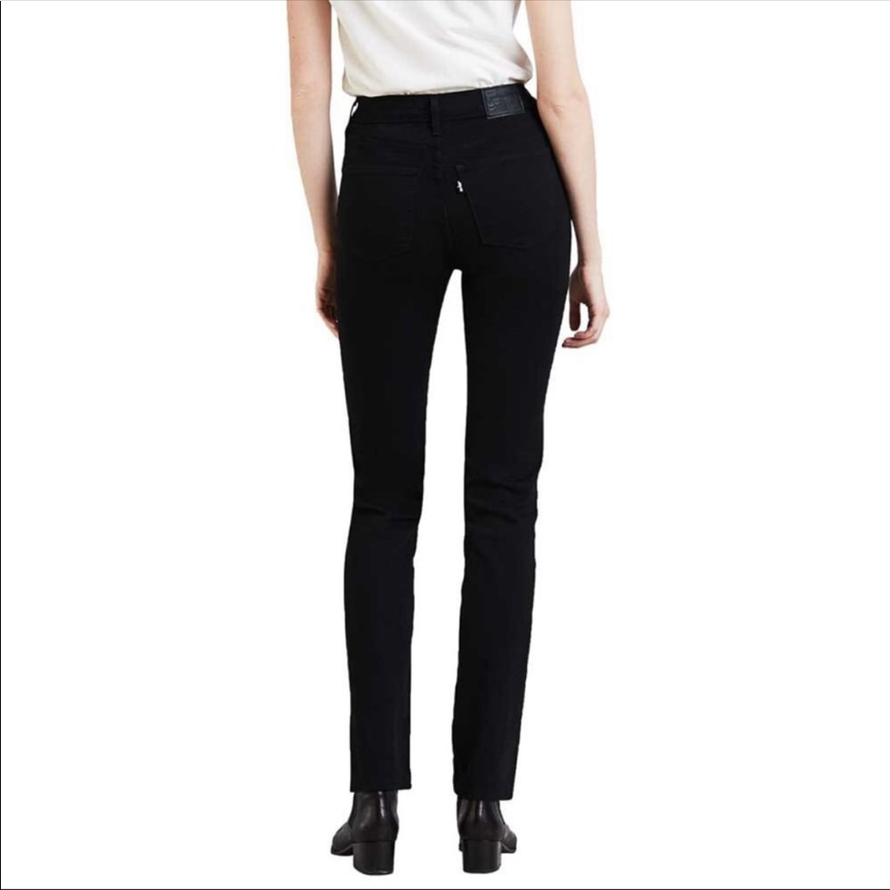 NWT Levi’s 724 High Rise Straight jeans black 24 - Picture 2 of 9